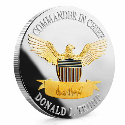 Gold And Silver Plated President Trump 2020 Coin